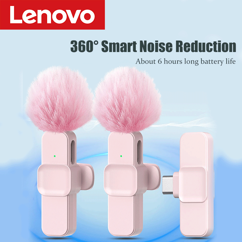 Android Tablet Gaming Accessories - Microphone Lavalier Sans Fil Rose Lenovo