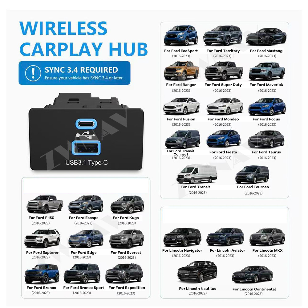 Adaptateur sans fil CarPlay An - Usb Hub Type C avis et prix